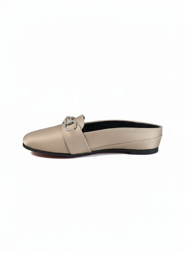 beige loafer mules