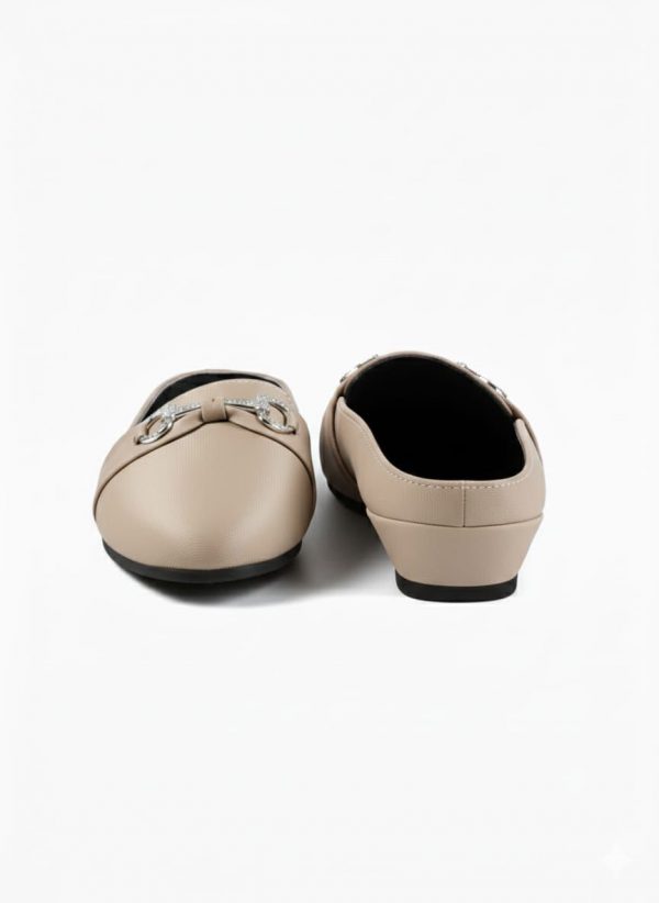 beige loafer mules